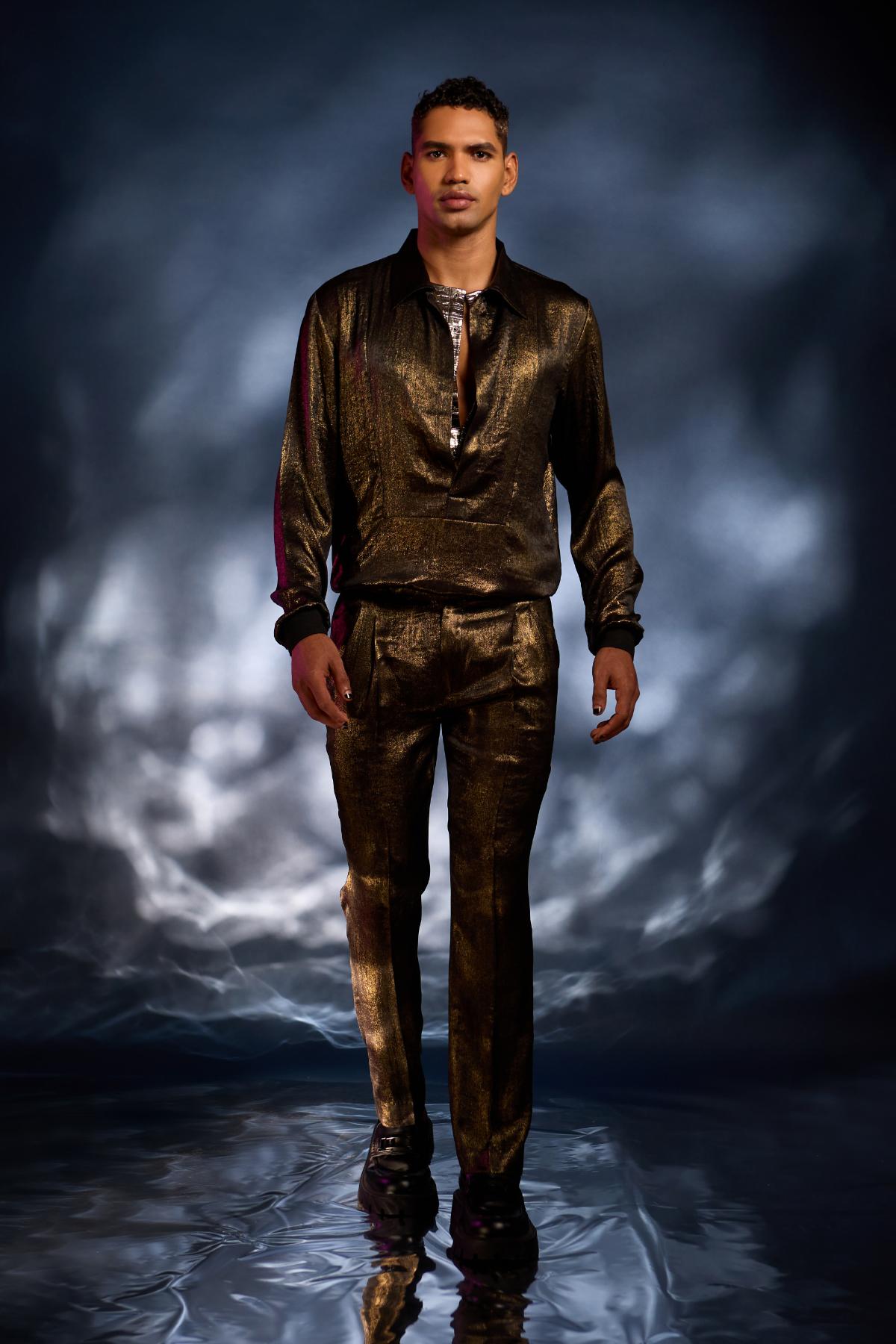 Bronze shirt with pants