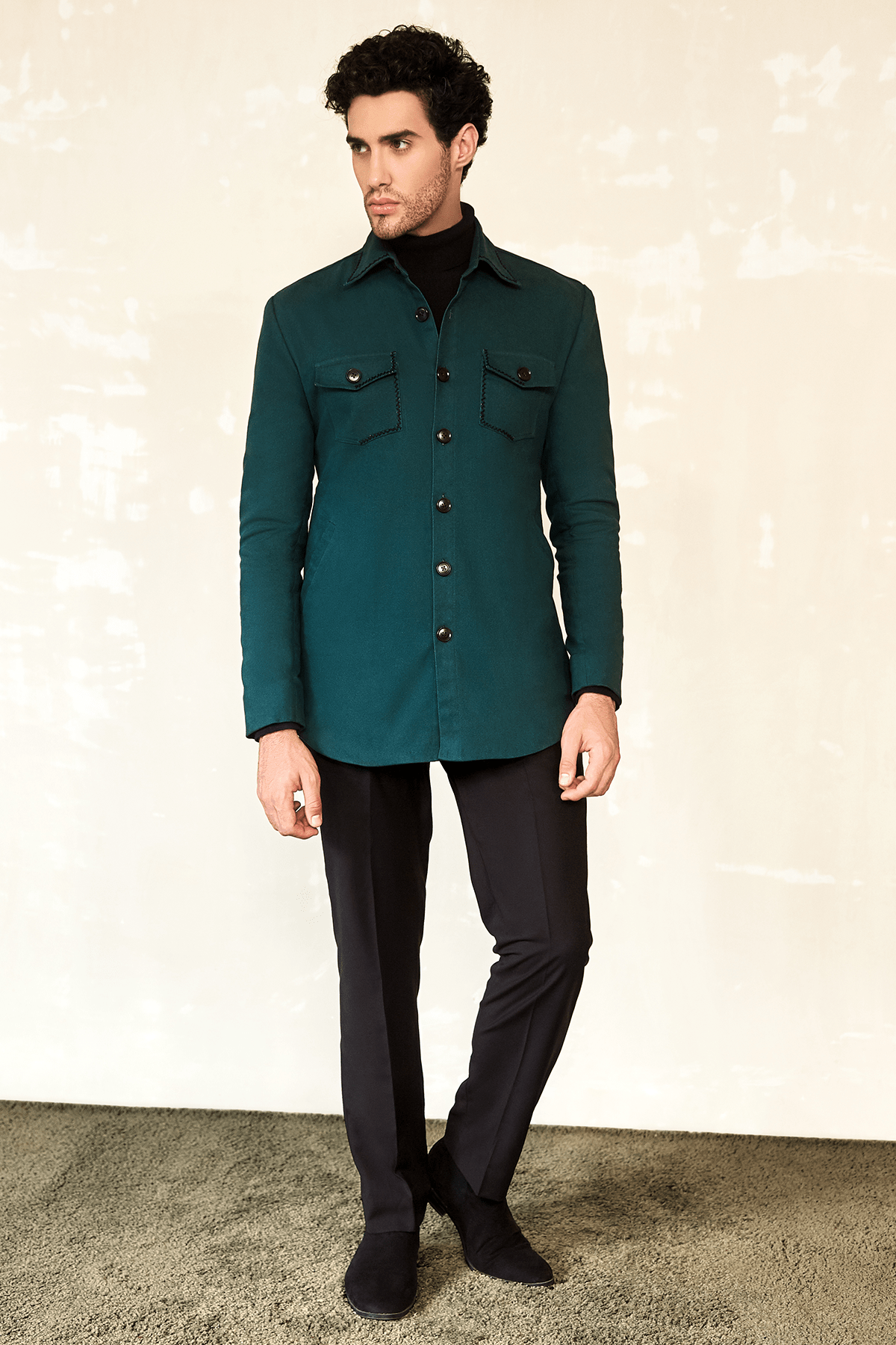 Dark Blue Polo Neck - Kunal Anil Tanna