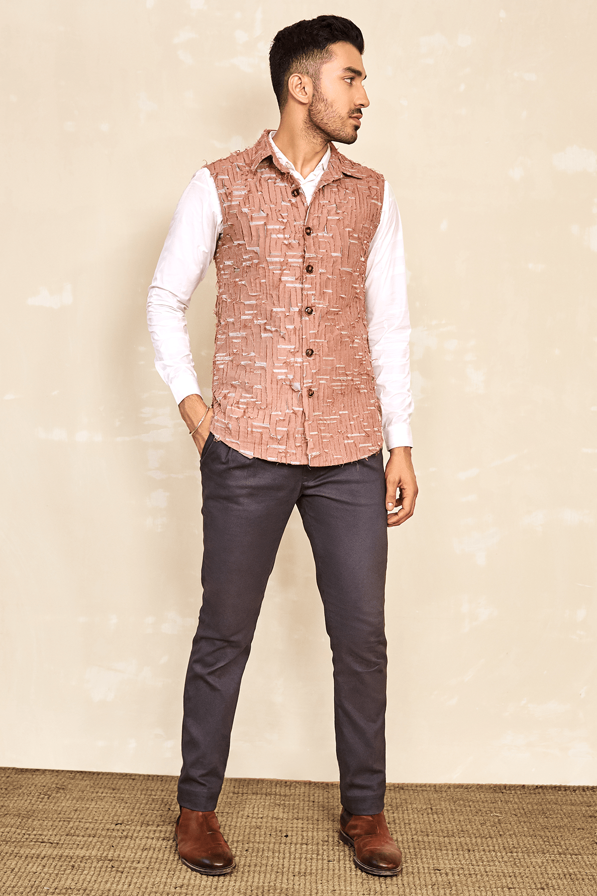 Bandi Jackets with Classic White Shirt & Grey Trousers - Kunal Anil Tanna