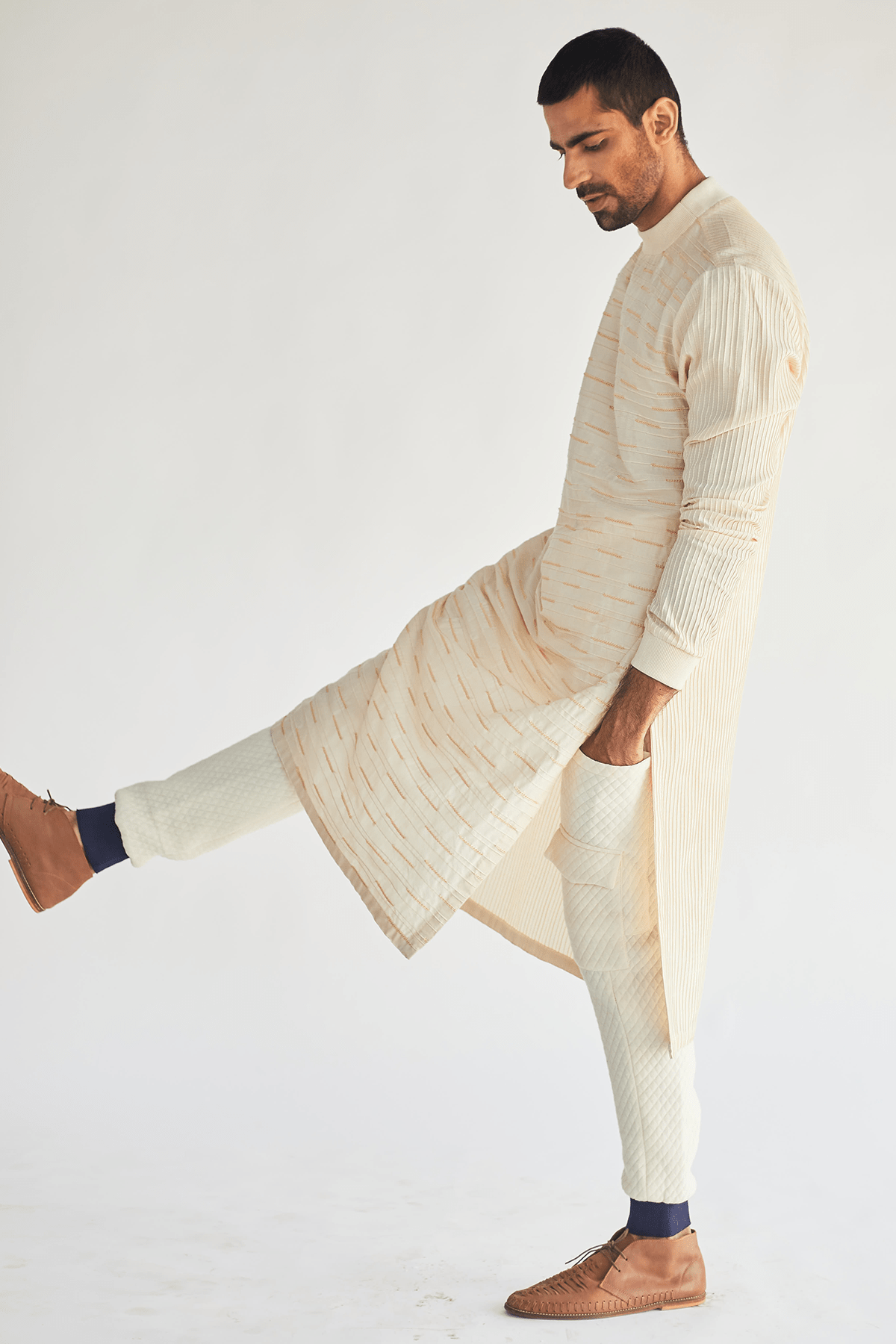 Ribbed Detail Pants - Kunal Anil Tanna