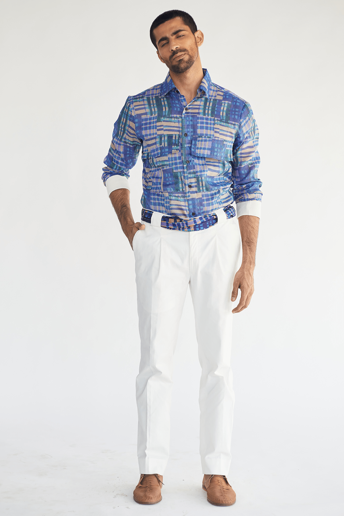 Kota Shirt with Patch Pockets - Kunal Anil Tanna
