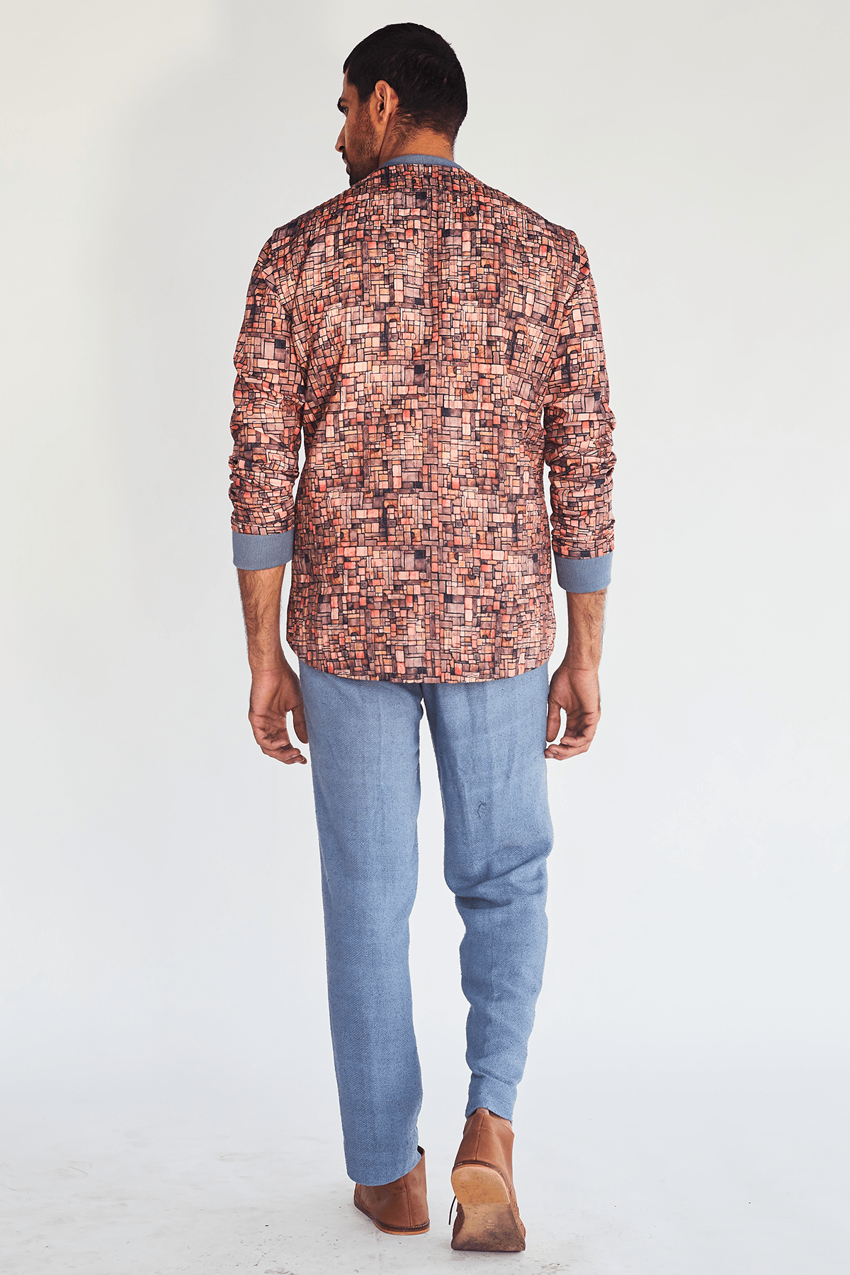 Blocky Print Pull Over Tunic - Kunal Anil Tanna