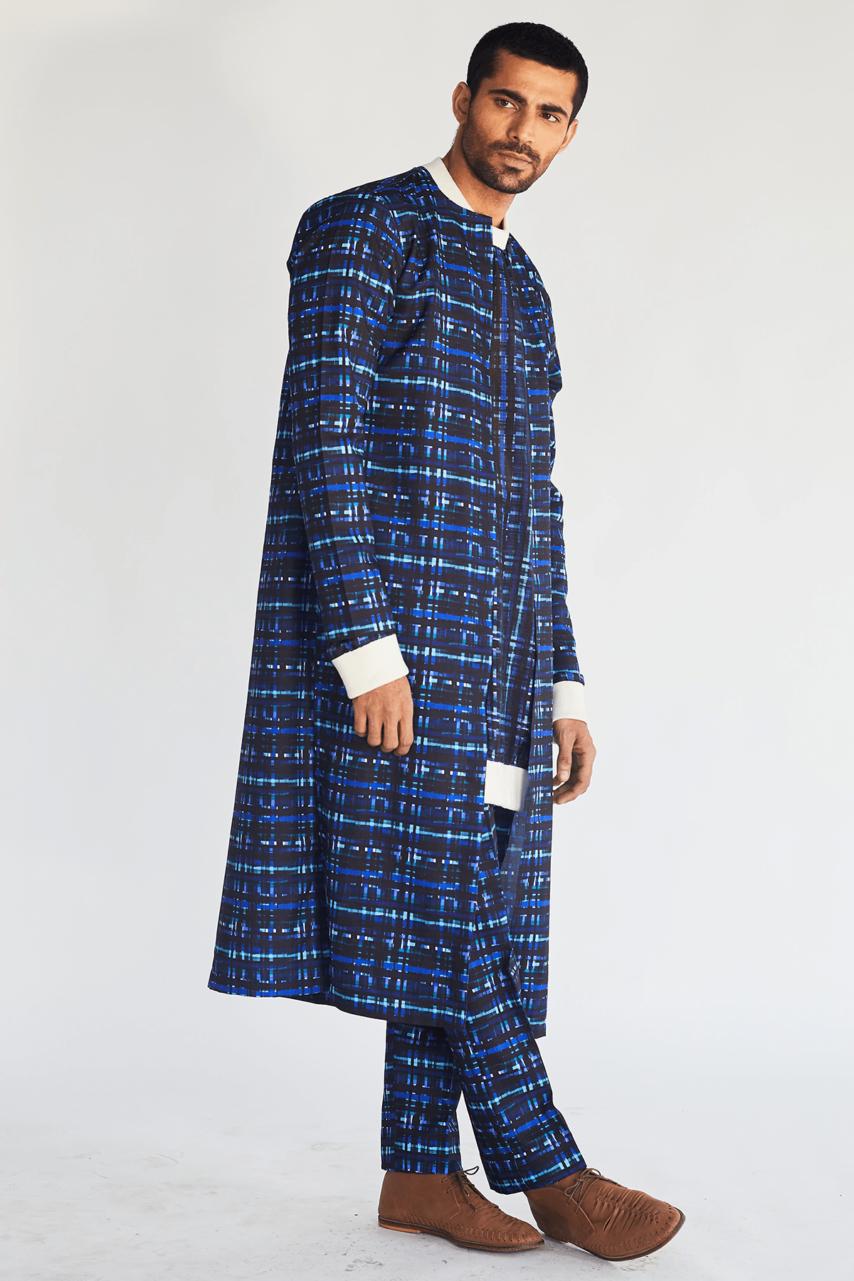 Mesh Print Long Jacket - Kunal Anil Tanna