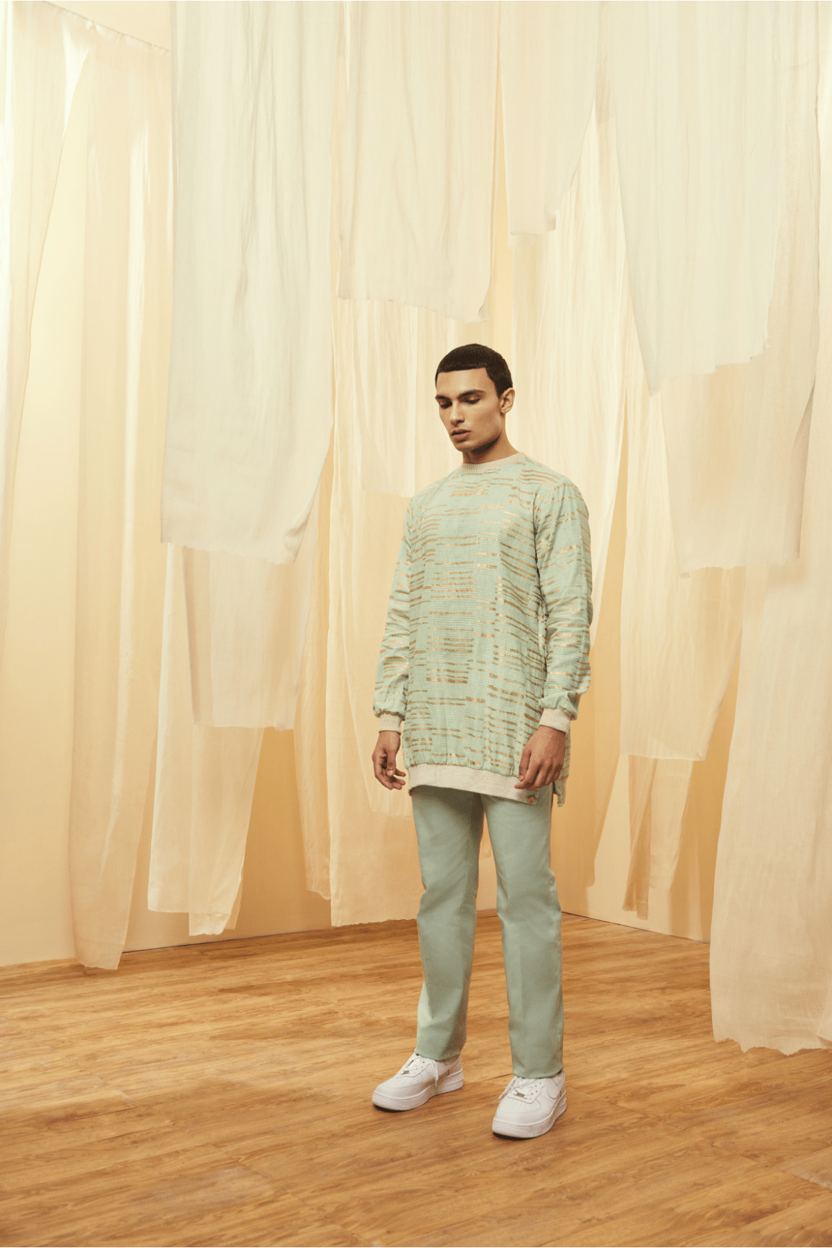 Green Long Poloneck and Green Trousers - Kunal Anil Tanna