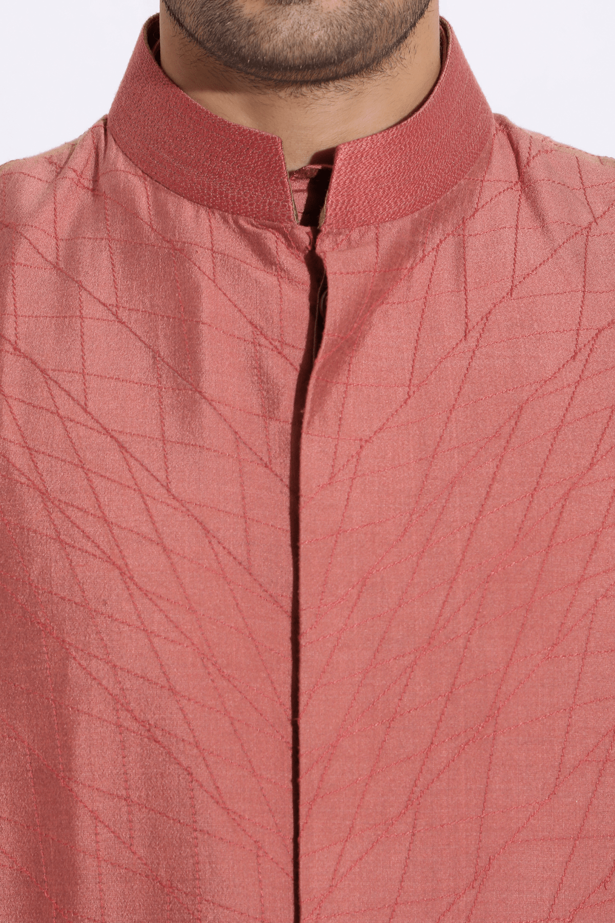 Salmon bandi with kurta and aligarhi - Kunal Anil Tanna