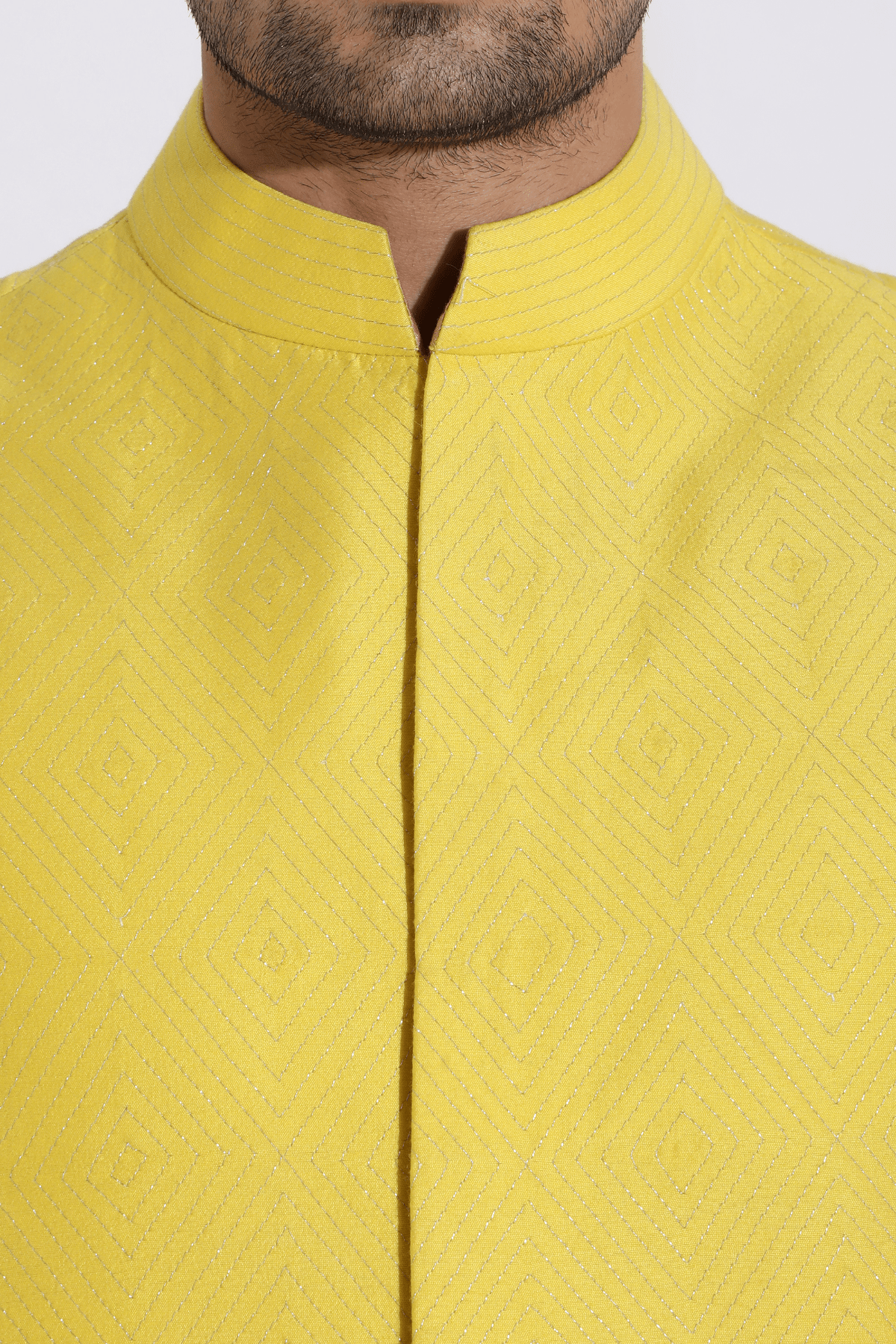 Yellow bandi jacket,yellow kurta,aligarhi - Kunal Anil Tanna