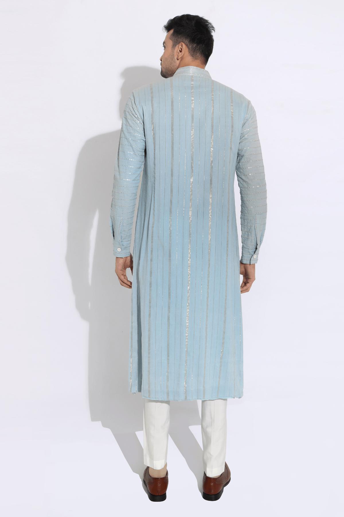 Powder blue kurta set - Kunal Anil Tanna