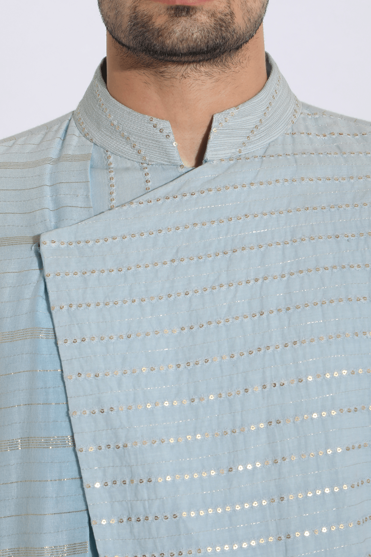 Powder blue kurta set - Kunal Anil Tanna
