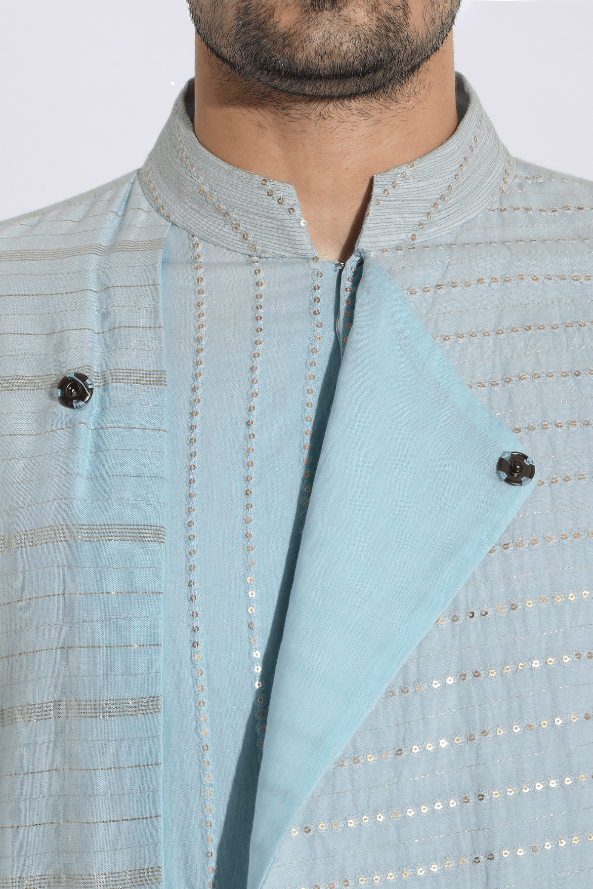 Powder blue kurta set - Kunal Anil Tanna