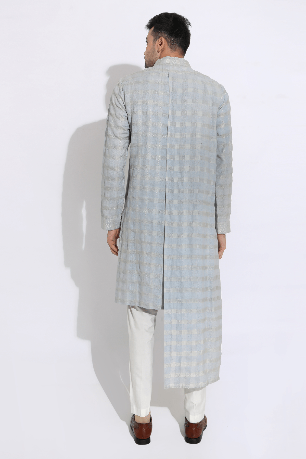 Blue checks kurta set - Kunal Anil Tanna