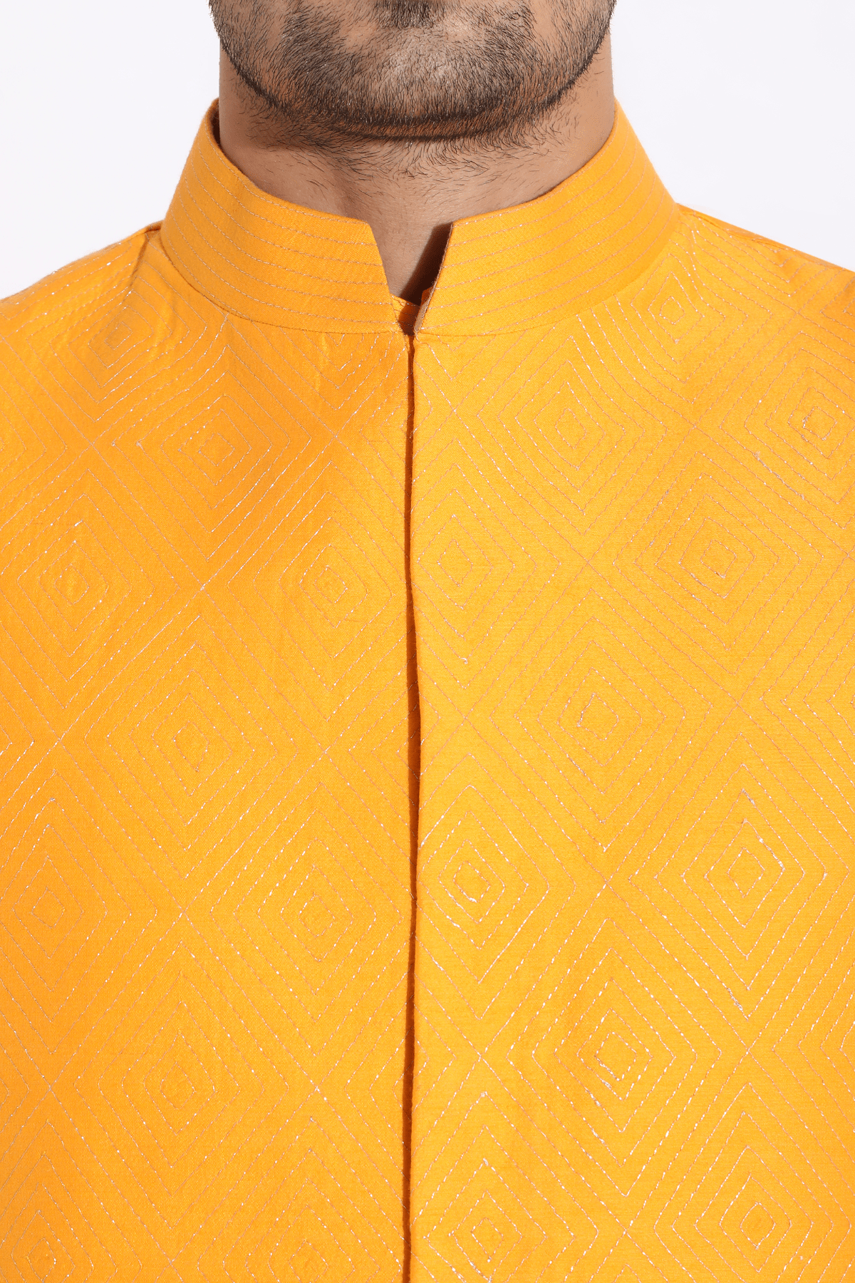 Orange bandi jacket,orange kurta,aligarhi - Kunal Anil Tanna