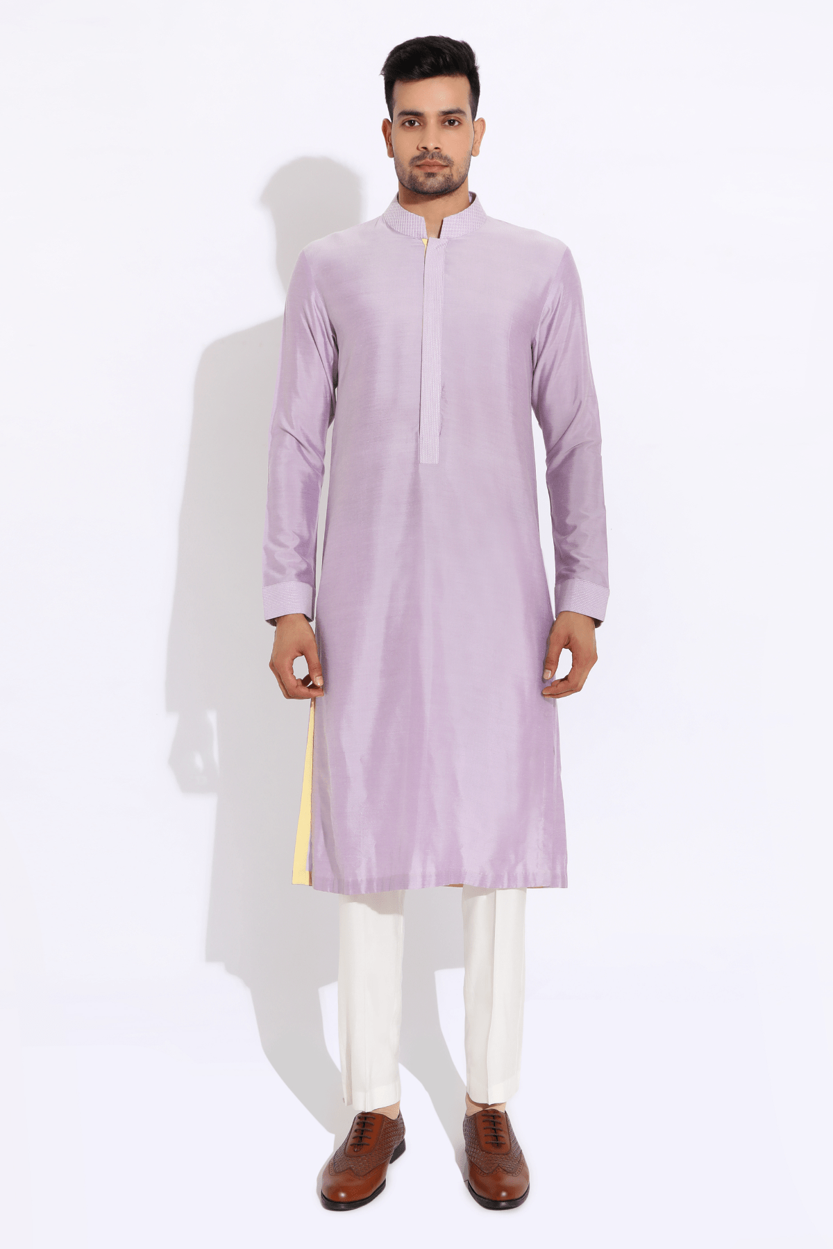 Lilac bandi with kurta and aligarhi - Kunal Anil Tanna