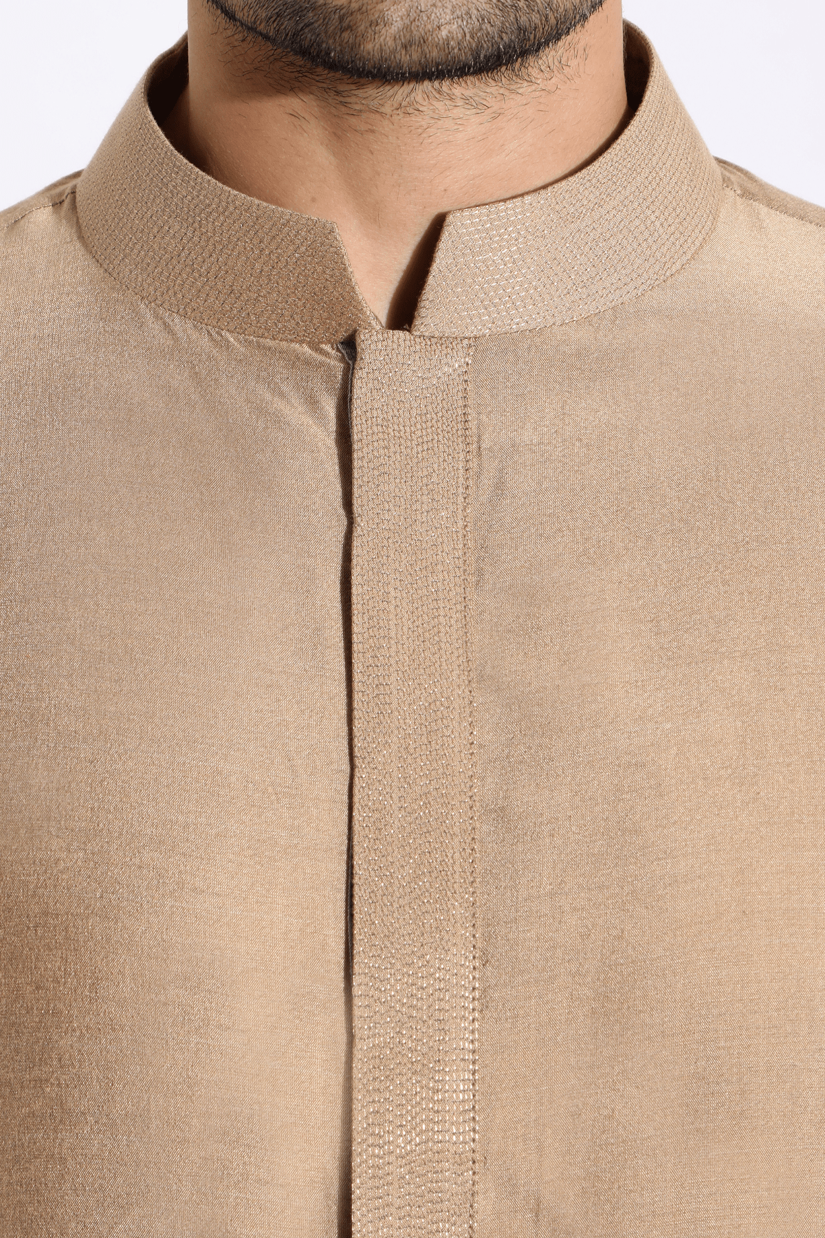 Beige floral bandi,beige short kurta,off-white aligarhi - Kunal Anil Tanna
