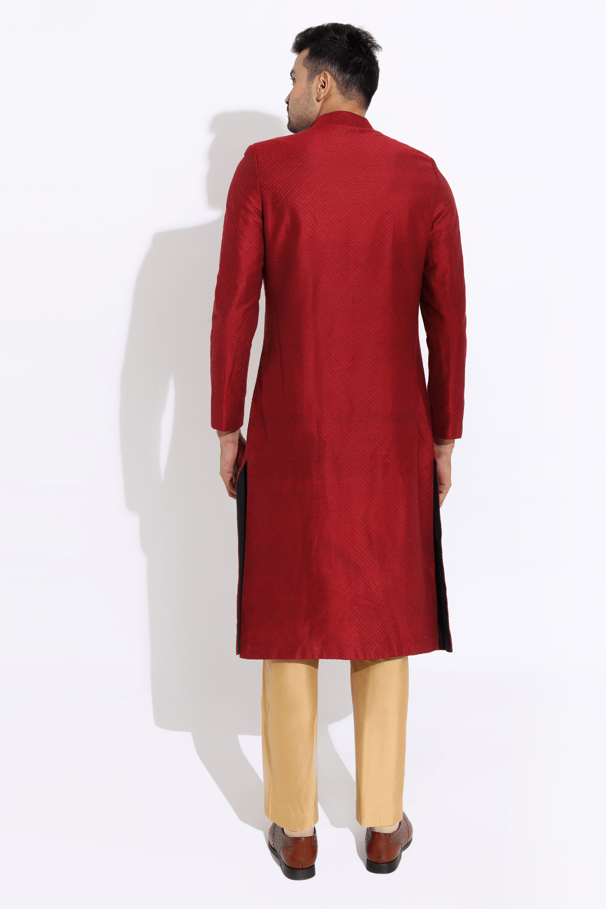 Maroon sherwani set - Kunal Anil Tanna