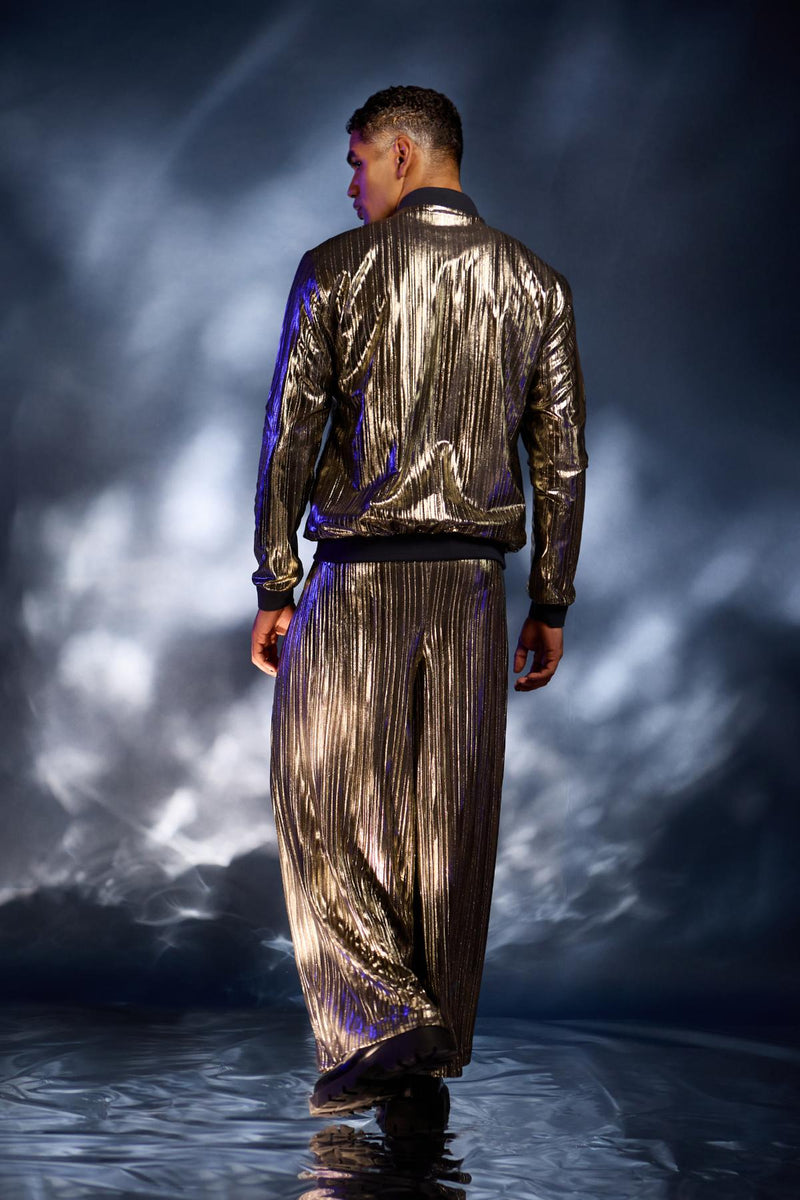 Golden jacket with pants