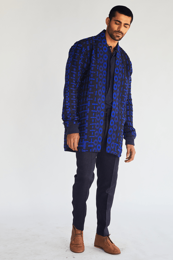 Weave Textured Oversized Jacket - Kunal Anil Tanna