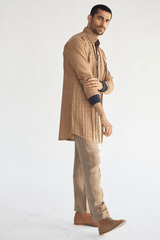 Waistcoat with mock layered Kurta & Trouser - Kunal Anil Tanna