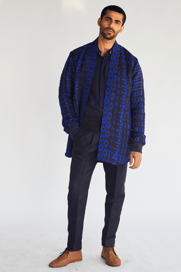 Weave Textured Oversized Jacket - Kunal Anil Tanna