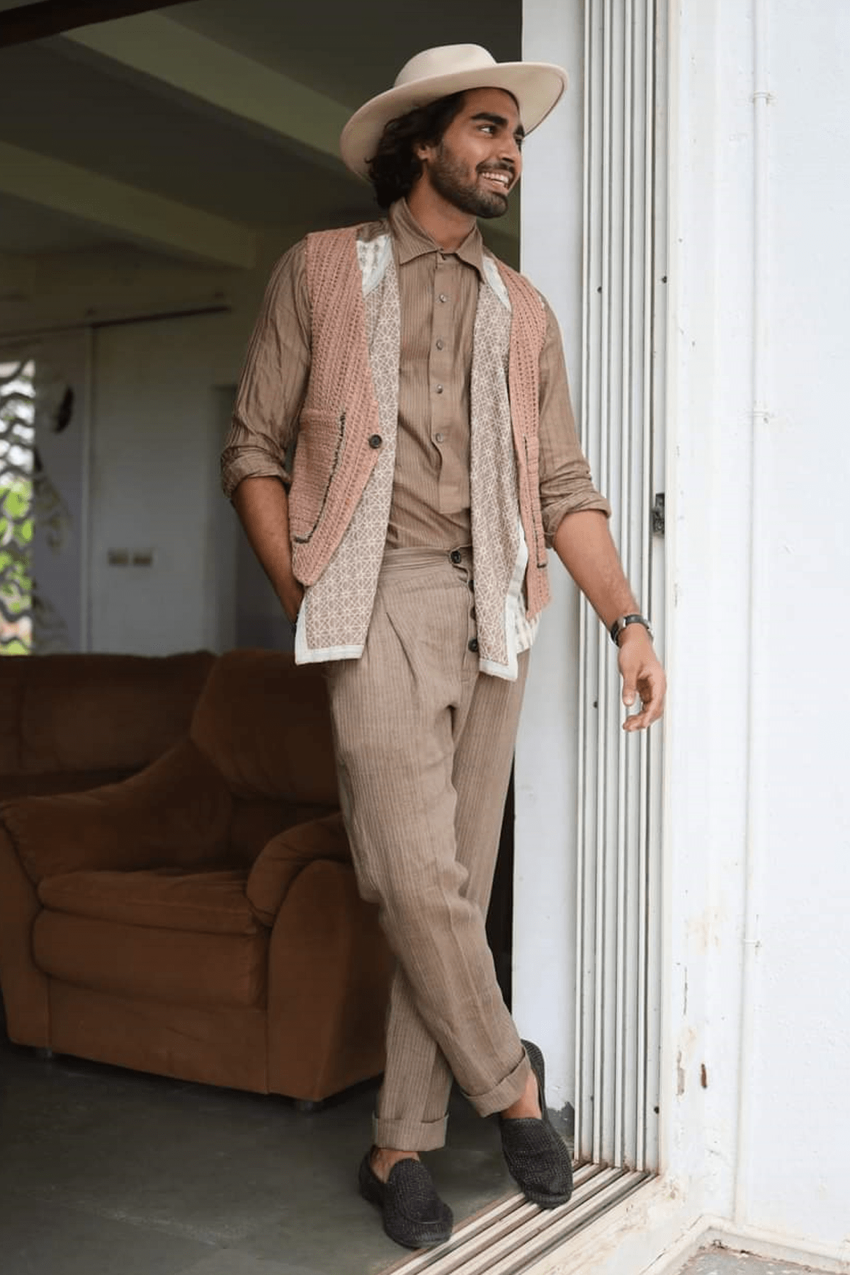 Siddharth Kerkar In Waist Cost with mock layered Kurta & Trouser - Kunal Anil Tanna