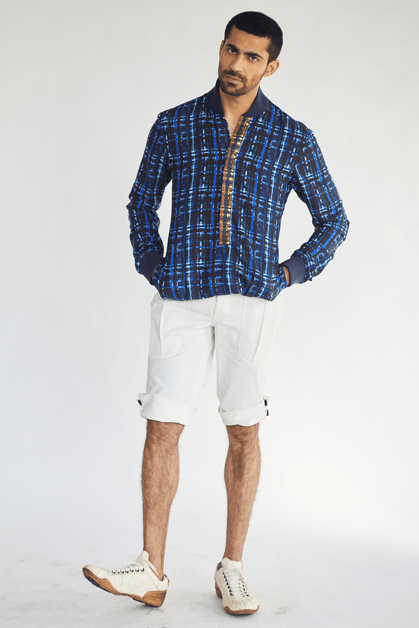 Printed kurta shirt with shorts (Express Delivery) - Kunal Anil Tanna