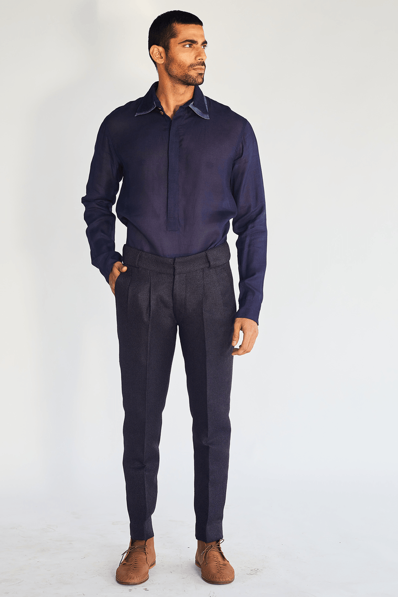 Textured Bandi Jacket with Kurta and Pants (Express Delivery) - Kunal Anil Tanna