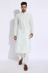Light green thread textured kurta set (Express Delivery) - Kunal Anil Tanna