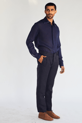 Weave Textured Jacket with Short Kurta and Textured Pants (Express Delivery) - Kunal Anil Tanna