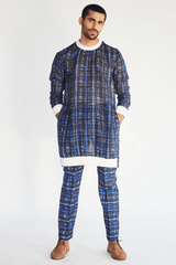 Side Placket Kurta with Rib Detail - Kunal Anil Tanna