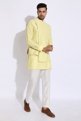 Asymmetrical Overlap Bandi Jacket - Kunal Anil Tanna