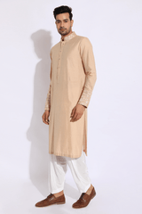 Beige with thread embroidery Kurta set - Kunal Anil Tanna