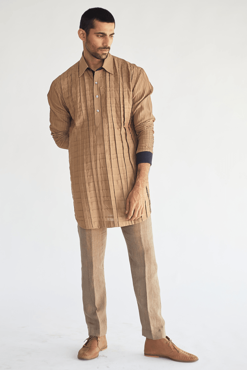 Waistcoat with mock layered Kurta & Trouser (Express Delivery) - Kunal Anil Tanna