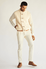 Cotton Bandi Jacket with Pullover and Pants - Kunal Anil Tanna