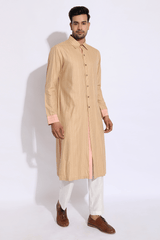 Beige with thread texture Kurta Set (Express Delivery) - Kunal Anil Tanna