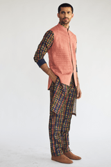 Thread Textured Bandi Jacket - Kunal Anil Tanna