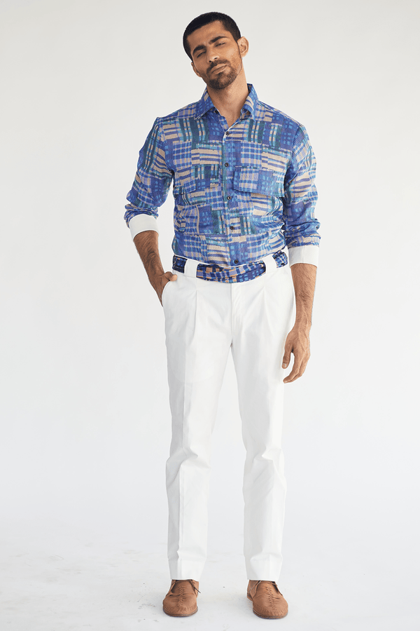 Kota Shirt with Patch Pockets - Kunal Anil Tanna