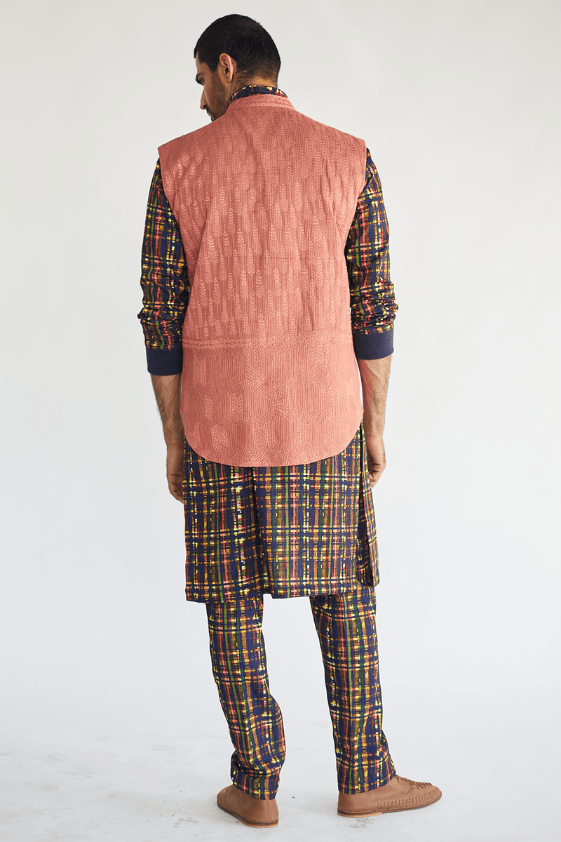 Thread Textured Bandi Jacket - Kunal Anil Tanna