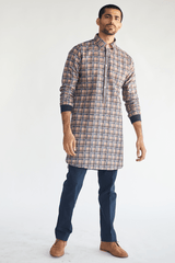 Double Criss-Cross Textured Kurta - Kunal Anil Tanna