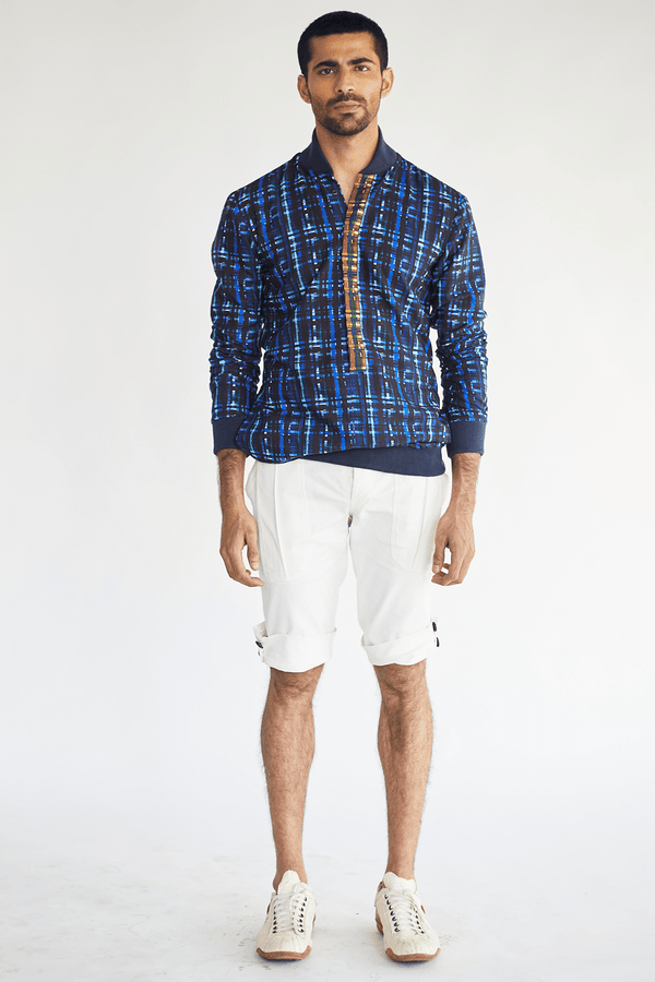 Printed kurta shirt with shorts (Express Delivery) - Kunal Anil Tanna