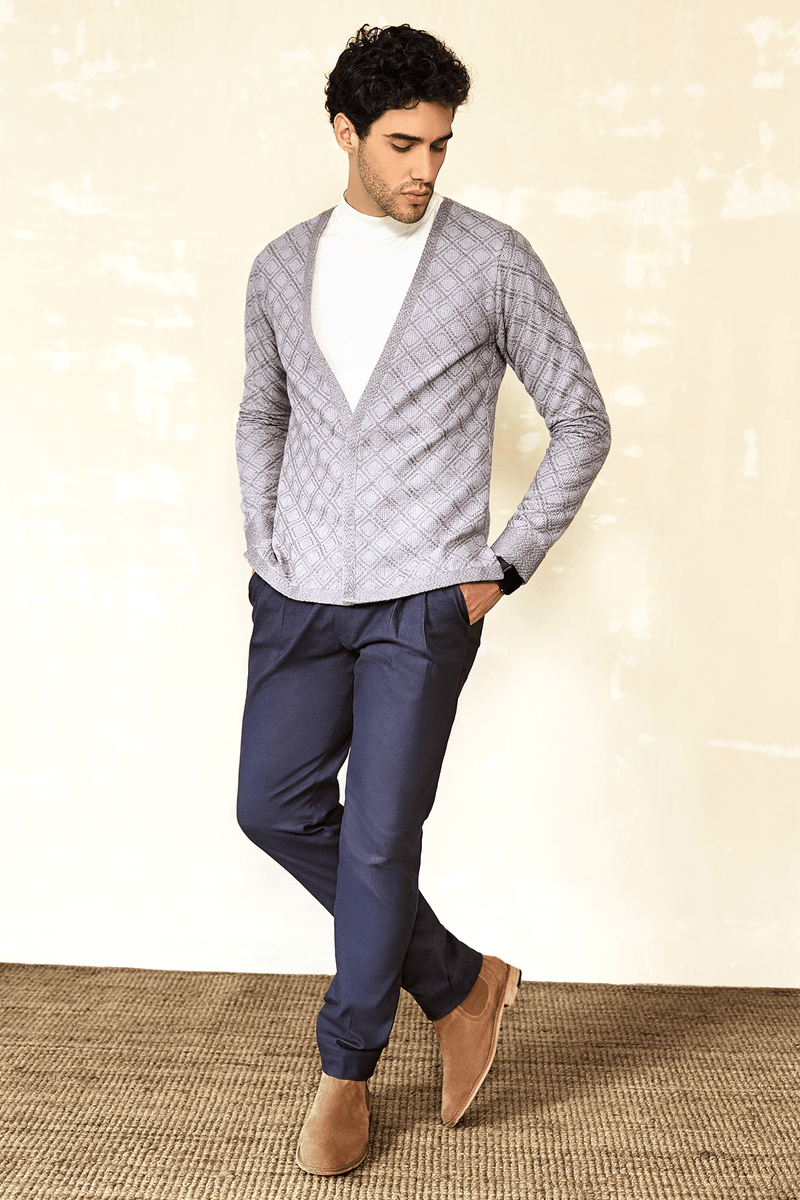 Grey Pleated Trousers - Kunal Anil Tanna