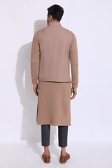 Quilted Polo Neck Kurta - Kunal Anil Tanna