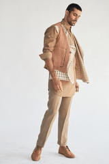 Waistcoat with mock layered Kurta & Trouser (Express Delivery) - Kunal Anil Tanna