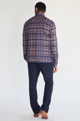Textured Bandi Jacket with Printed Shirt and Quilted Trousers (Express Delivery) - Kunal Anil Tanna