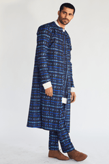 Mesh Print Long Jacket - Kunal Anil Tanna
