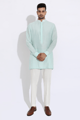 Sky blue bandi with kurta and aligarhi - Kunal Anil Tanna