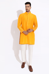 Orange bandi jacket,orange kurta,aligarhi - Kunal Anil Tanna